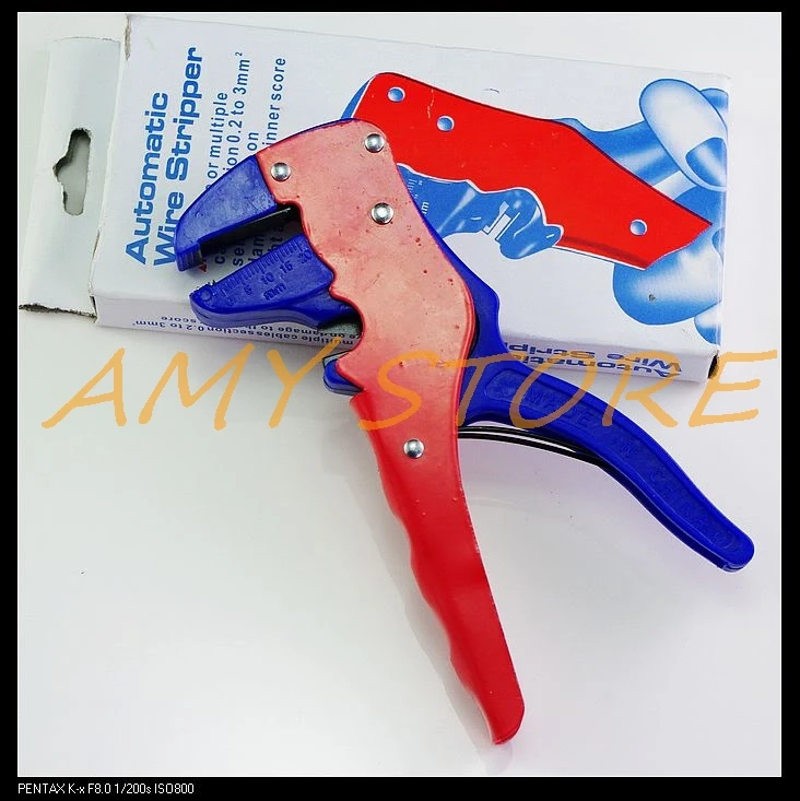 

Automatic Wire Stripper Cutter Plier Light and Handy Single Multiple Cables Section 0.2-3mm2 Square millimeter Self Adjustive