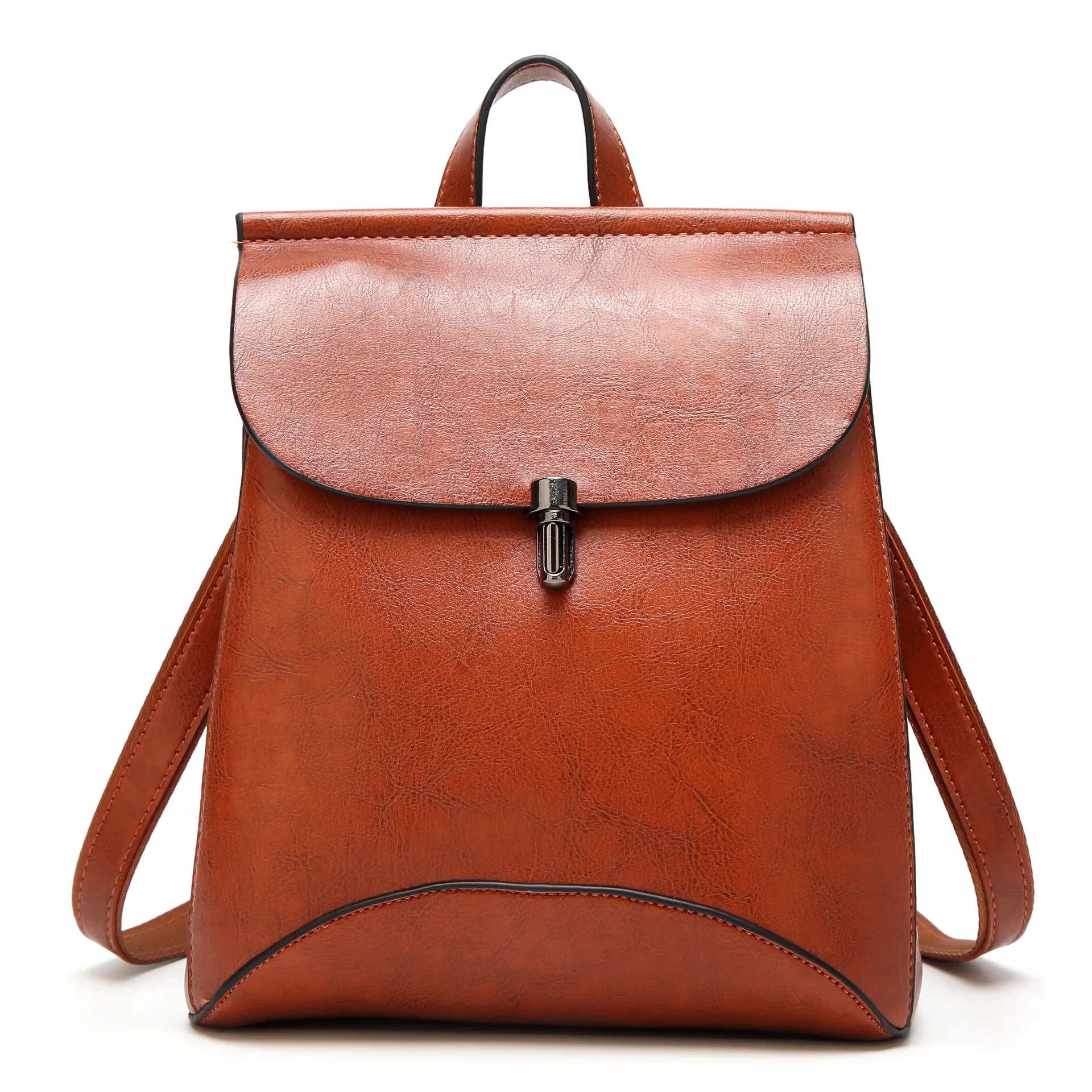 081918 newhotstacy women vintage PU leather backpack lady casual travel