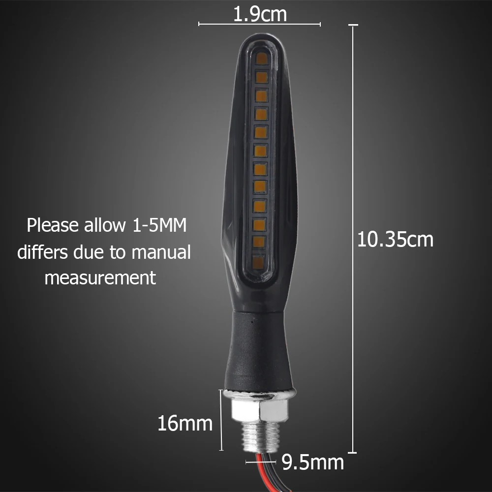 4 шт. течёт светодиодный индикатор поворота мотоцикла последовательные сигнальные огни, мигалки Гибкая лампа с желтым светом