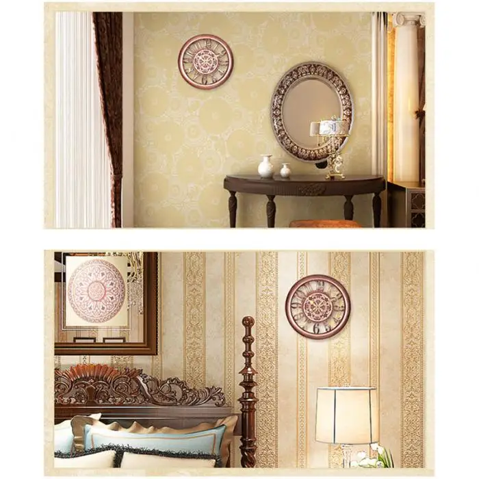 Горячие 3D круглые Ретро Винтажные римские полые большие настенные часы Домашние украшения для комнаты XJS789