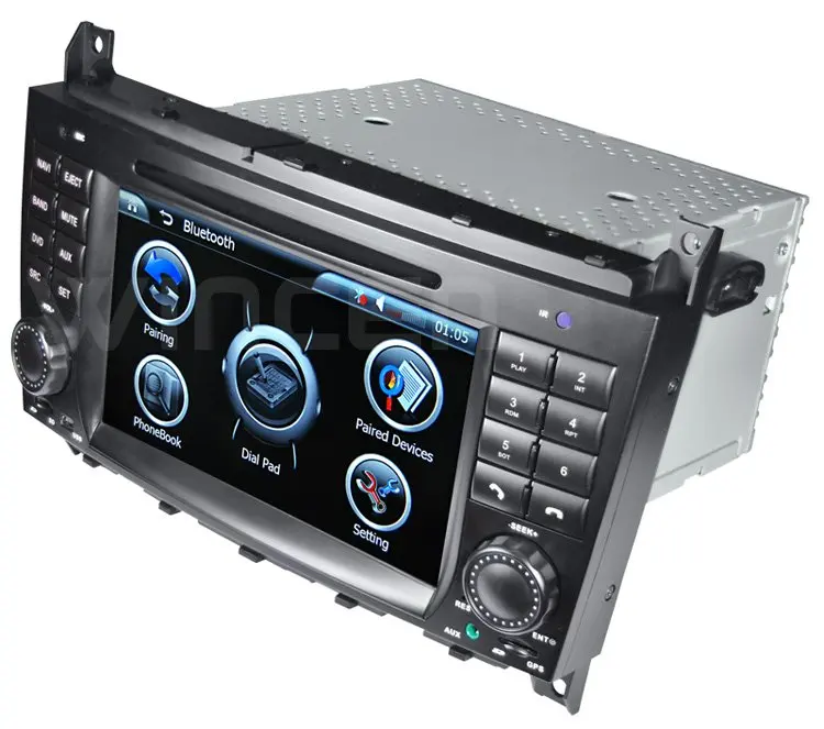 Cheap 7" Car DVD Player for BENZ C Class W203 with 3D Menu multi-languages High Quality Free Shipping+Free Card with Map 1