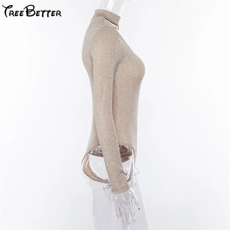 2019 Spring Winter New Women's Wear Neck Hollow Letter Embroidery Long Sleeve Sleeve Slim Clothes