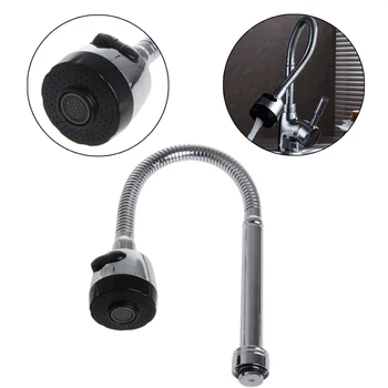 

Kitchen Bar Faucet Hose Double Hole Water Zinc Alloy Replacement Tap 48cm
