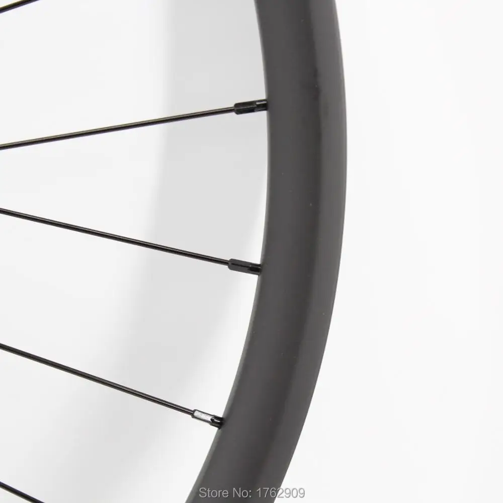 Discount New 26/27.5/29er inch light clincher rim mountain bike 3K UD 12K full carbon fibre bicycle disc brake wheelset MTB Free shipping 16