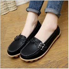 Весенние туфли-лодочки; Модные женские кроссовки; обувь из натуральной кожи; повседневная обувь с двойной пряжкой; женская обувь на плоской подошве с круглым носком; большие размеры 35-41