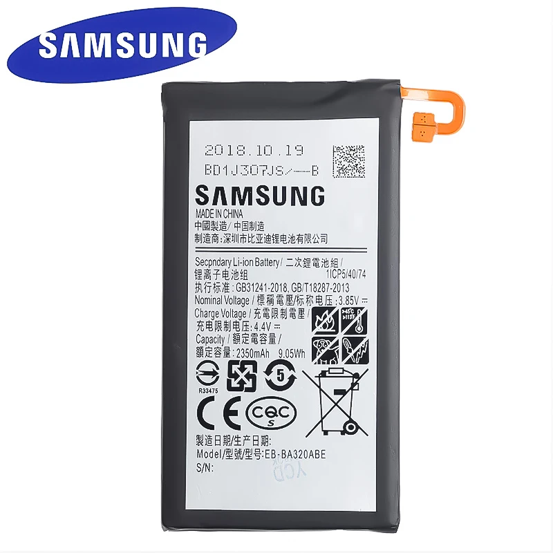 

Original Replacement Samsung Battery For Galaxy A3 2017 A320 2017 Edition Genuine Phone Battery EB-BA320ABE 2350mAh