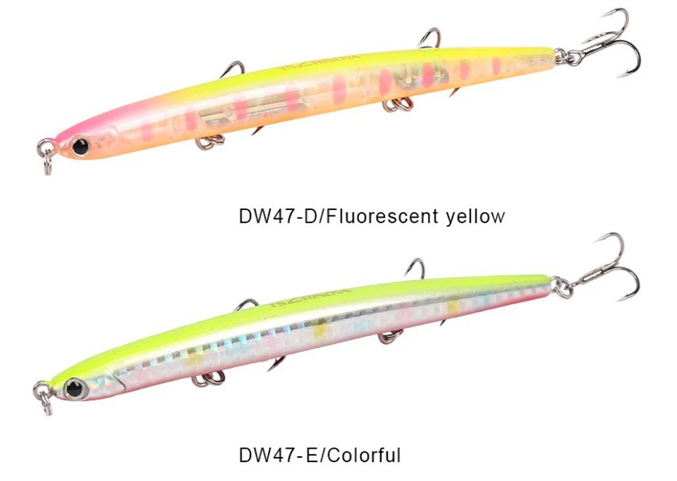 TSURINOYA DW47 Тонущая приманка для рыбалки карандаш 12 г 110 мм приманки тонкие искусственные приманки жесткие рыболовные приманки