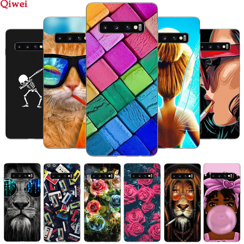 

S10Plus S10+ Case For Samsung Galaxy S10 Plus Case Cool Print Silicone TPU Back Cover For Samsung S10 Plus Case Coque S 10 plus