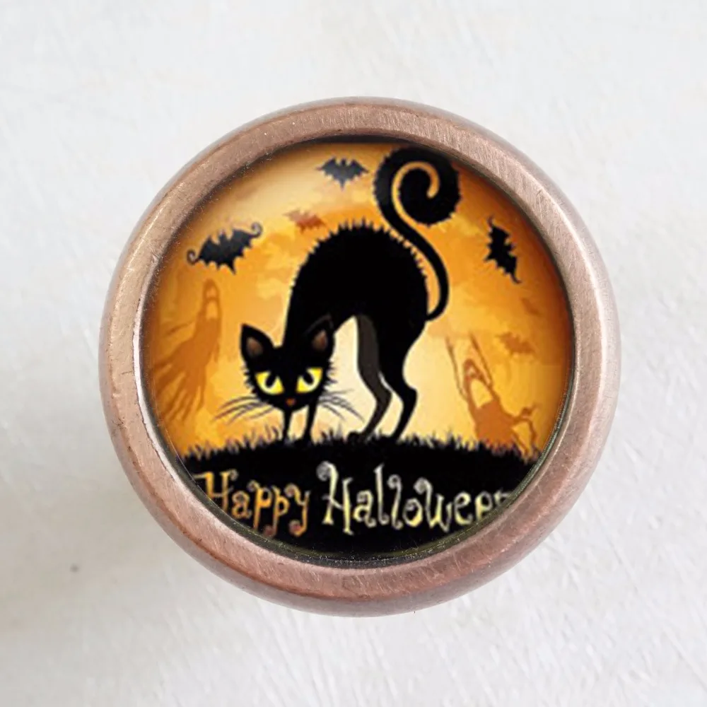 Halloween Black Cat Drawer Knobs Pulls Handles Kitchen Cabinet