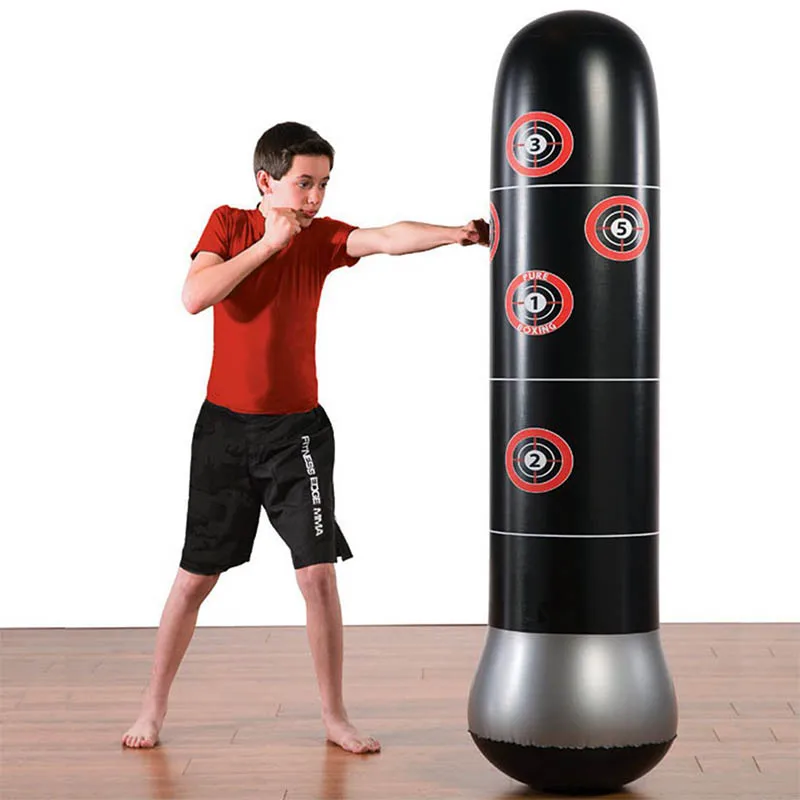 Inflatable Punching Bags Stand Sandbag Fitness Freestanding Boxing Target Bag Children and Adults Pressure Relief Body Building (2)