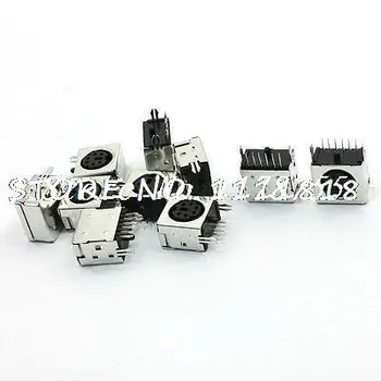 

10pcs Keyboard Mouse PS-2 PS/2 6 Pin Socket PCB DIN Jack Connector Black
