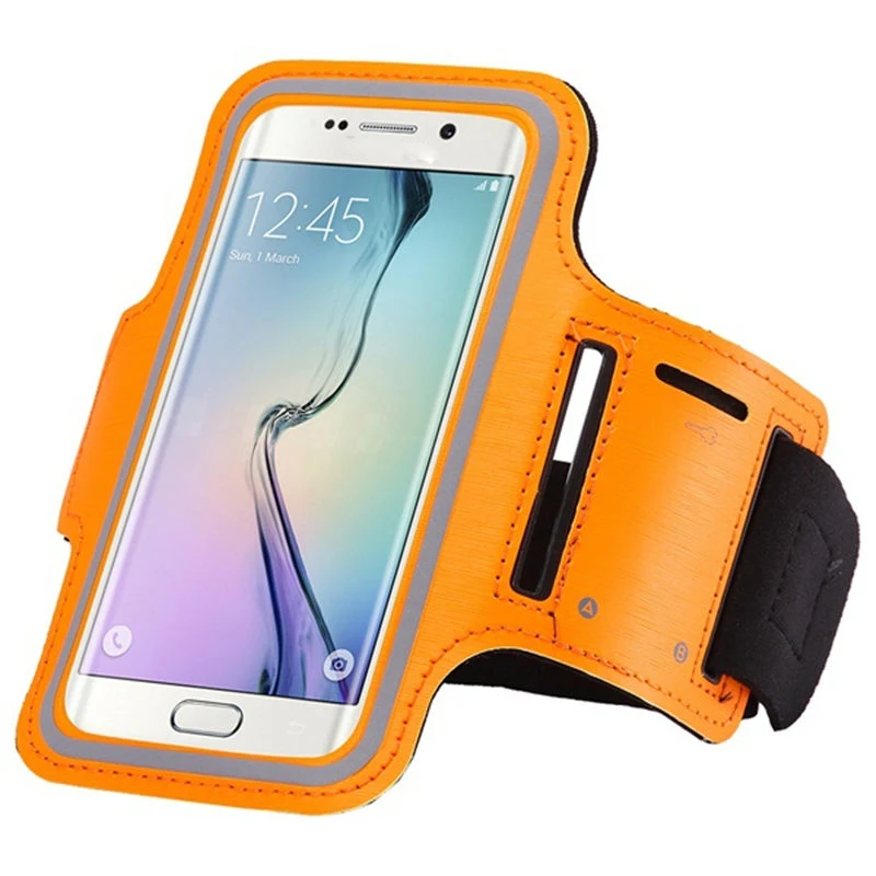 Спортивная повязка на руку для бега чехол для samsung Galaxy Note 10 5G 9 8 S10 S10e S9 S8 S7 S6 край A6 A8 плюс A7 J5 J7 с откидной крышкой - Цвет: Оранжевый