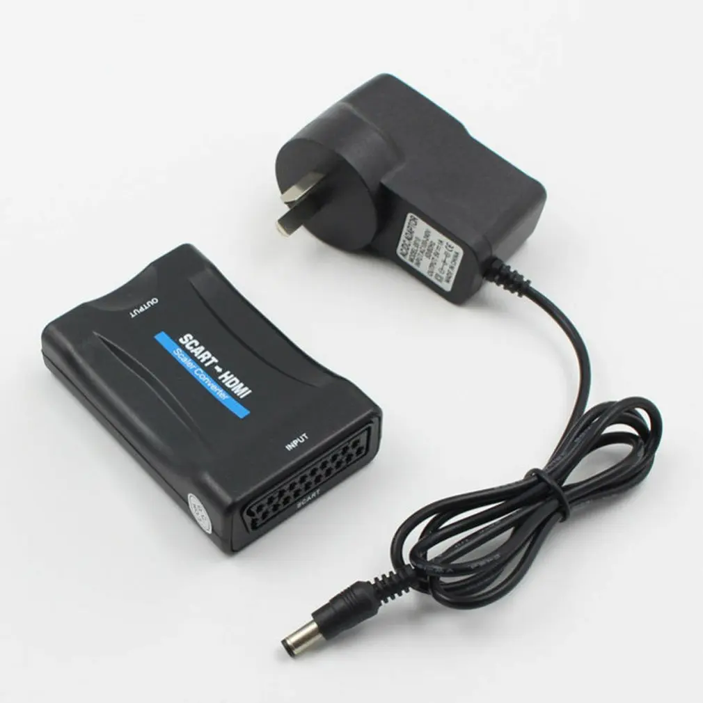  ABS 1080 P Scart convertitore di HDMI Convertitore Audio-video Adattatore di Segnale HD Con Ricaric