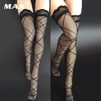 

1/6 Female Figure Accessory Sexy Black TBLeague phicen UD4.0 Stockings Fishnet Socks Model for 12'' Action Figure