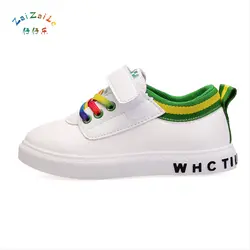 Обувь для детей для девочек детей холст Обувь ярких цветов для мальчиков шнуровка 2017 Демисезонный белые кроссовки детские кеды для девочек