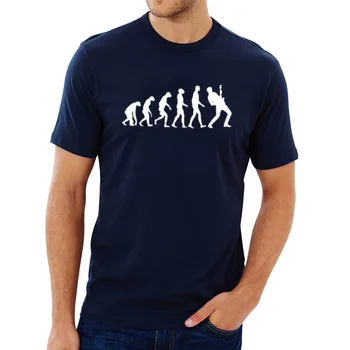 

Mens Guitar Player Evolution Funny Casual T-Shirts Men Tee