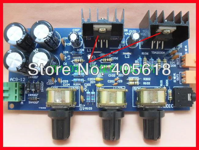 Топ 1 шт. TDA2030A усилитель модуль 2,0 DIY комплект Hi-Fi качество двухканальный 2*18 Вт совместимый LM1875