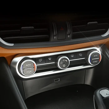 

Car Accessories 1PCS ABS Matte Interior Air Condition Adjustment Frame Cover Trim For Alfa Romeo Giulia 2017 2018