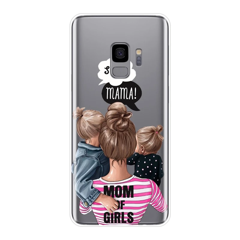 Baby Women Mom Back Cover For Samsung Galaxy Note 4 5 8 9 Soft Phone Case Silicone For Samsung Galaxy S8 S9 Plus S5 S6 S7 Edge