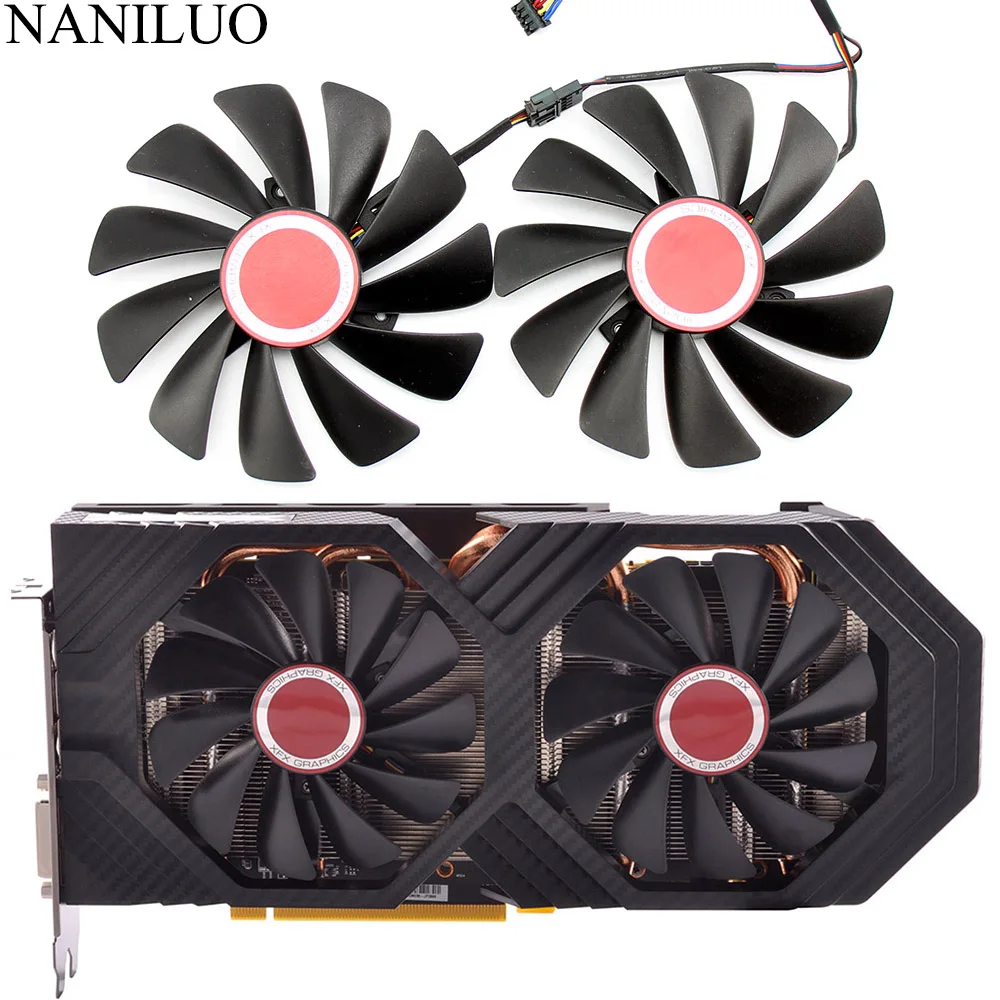 95 мм FDC10U12S9-C CF1010U12S кулер вентилятор Замена для XFX AMD Radeon RX 580 590 RX580 RX590 Графика карты вентилятор охлаждения