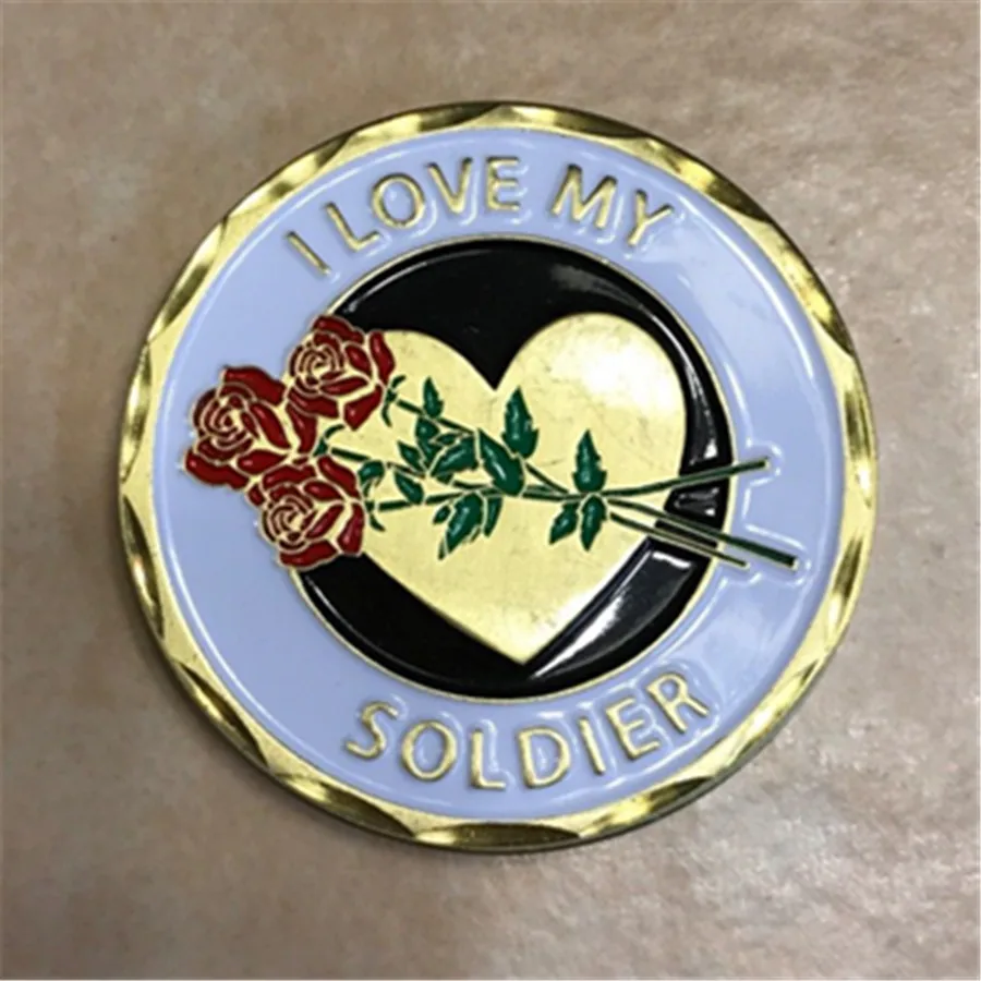 США вызов монеты I Love My Soldier высокое качество монет сувенирное искусство и