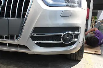 

Chrome Front foglight + rear Fog Light lamp cover trim 4pcs For Audi Q3 2012-2015 Car styling