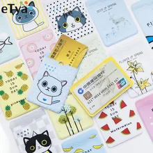 ETya 1 шт. милый кредитный ID держатель для карт чехол мультфильм ПВХ автобус банк Кредитная Бизнес ID карта Обложка значок Сумка для студентов женщин