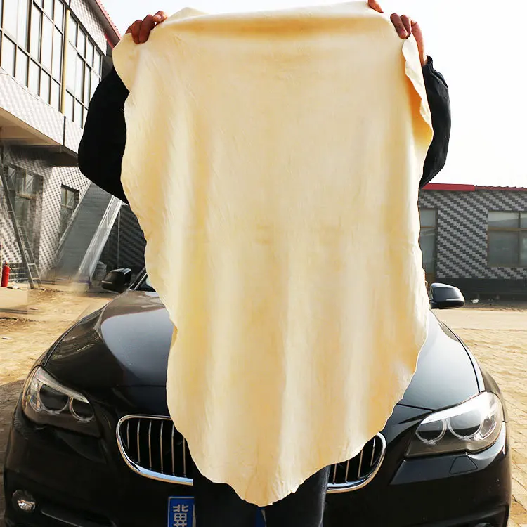 GIEMZA Natural Sheepskin Microfiber Chamois Cloth 40*65cm wash Mitts