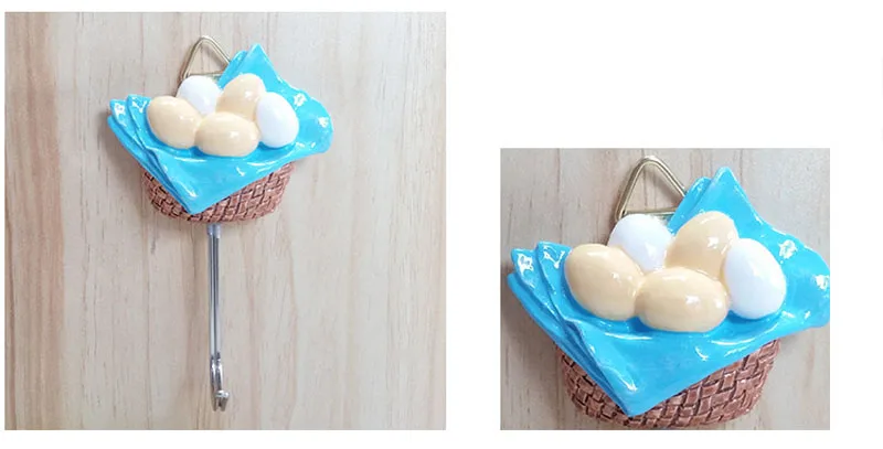 Cute Resin Egg Shaped Hooks Kitchen Dining Room Decoration Hooks Wall Decoration Hooks Crafts  (13)