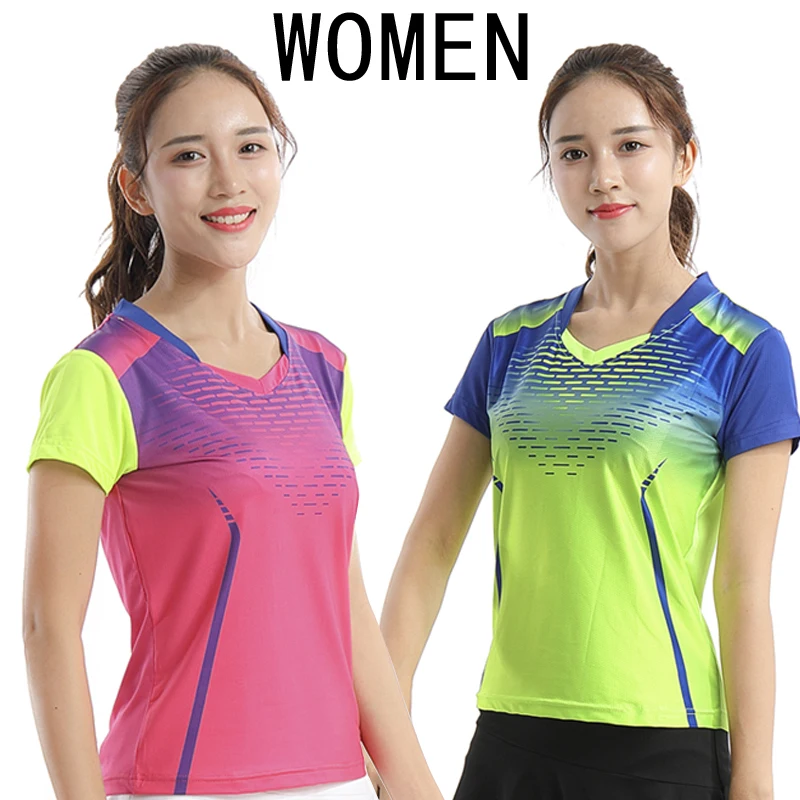 Новые теннисные футболки, женская спортивная одежда, быстро впитывает пот, летняя одежда с коротким рукавом, одежда для бадминтона