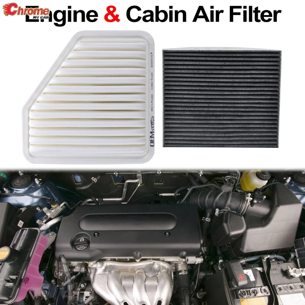 

Combo Set Engine Pollen Activated Carbon Cabin Air Filter For Toyota Camry Aurion XV40 Rav4 XA30 Lexus ES350 Venza Vibe xB tC