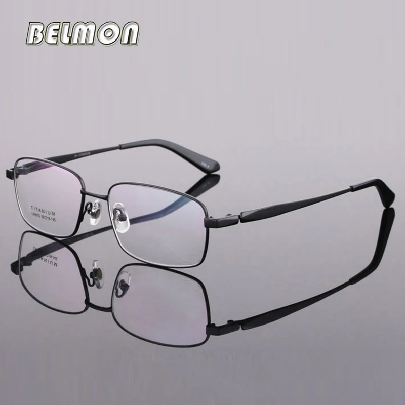 

Pure Titanium Spectacle Frame Men Nerd Eyeglasses Prescription Computer Optical Clear Lens Glasses Frame For Male Eyewear RS433