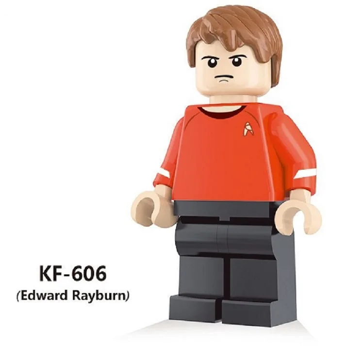 

50Pcs Building Blocks Super Heroes Star Captain Kirk Zulu Eoward Tayburn Khan Scotty Spock education action kid Toys KF606