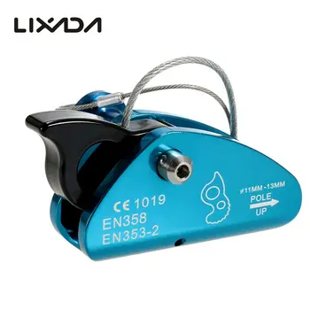

Lixada Rock Climbing Mountaineering Fall Protection Rescue Rope Grab Aluminum with Spring Tensioned Pin Easy Rope Installation