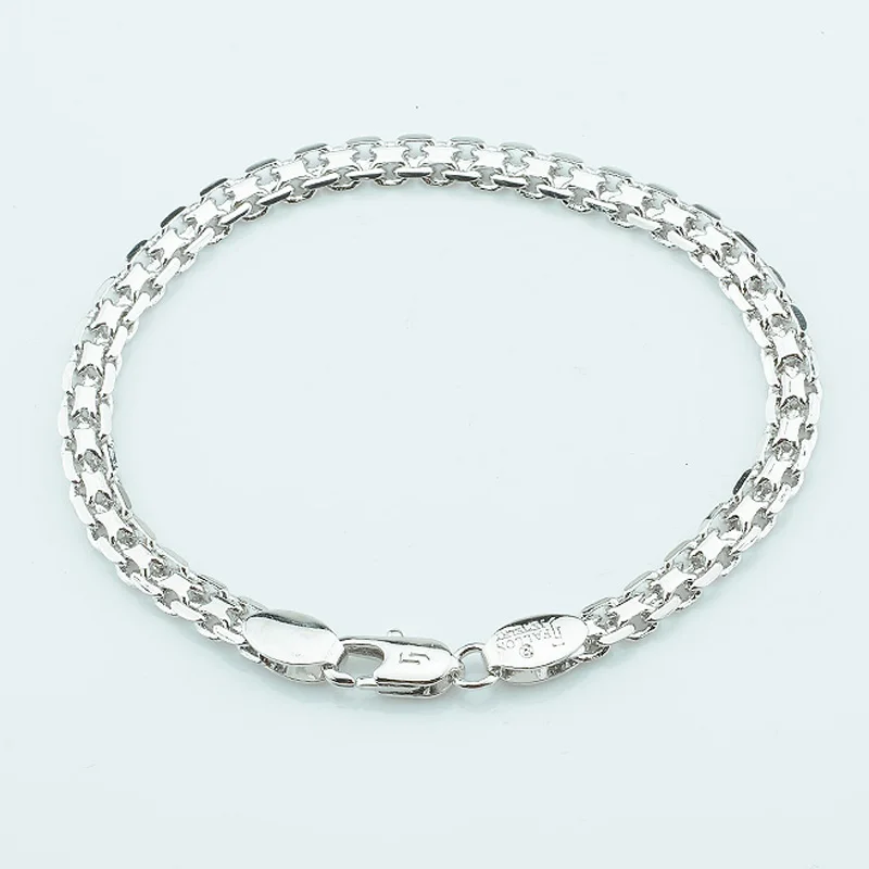 Fashion Jewelry 2 Style Womens Unisex White Gold Color Chain Weaving