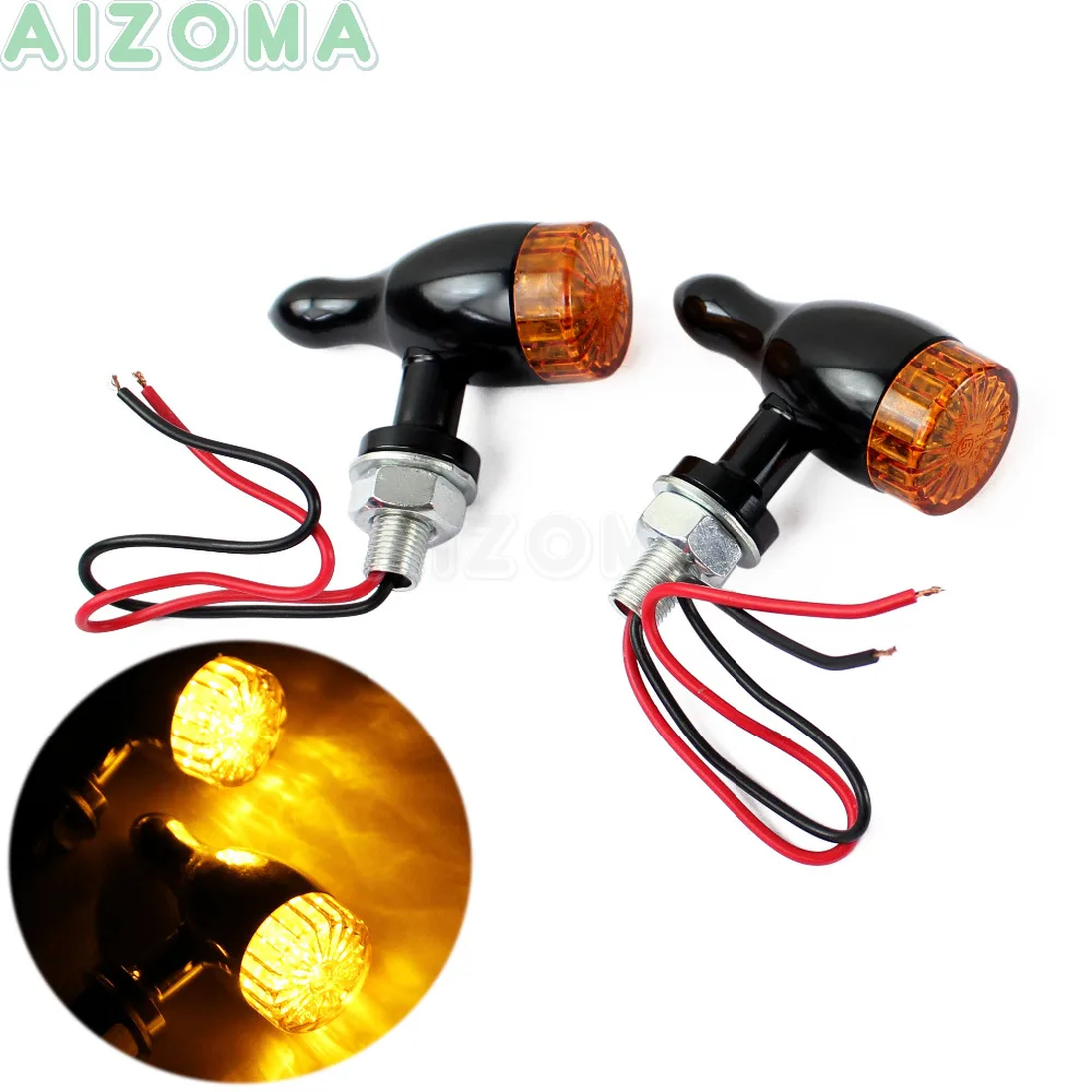 

Custom Motorcycles Billet LED Turn Signal Indicator Lights 12v Amber Flashing Blinker For Harley Cafe Racer Bobber Road King