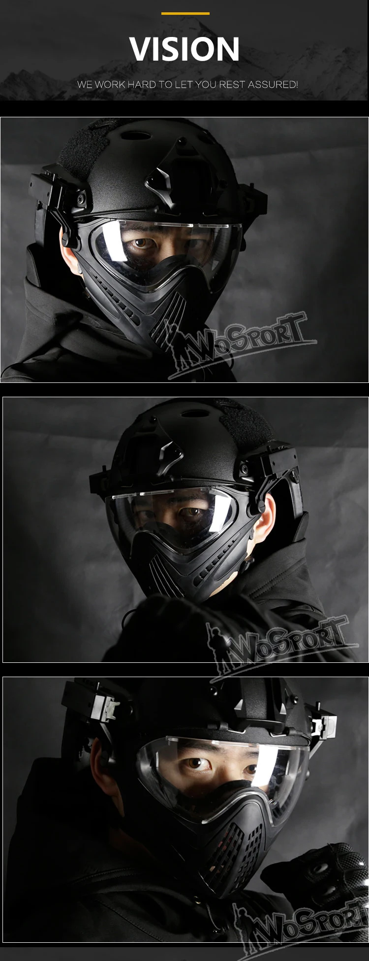 M4 M16 AR 15 Accessories Airsoft tactical Paintball fast helmet WST Pilot Mask for hunting shooting (10)