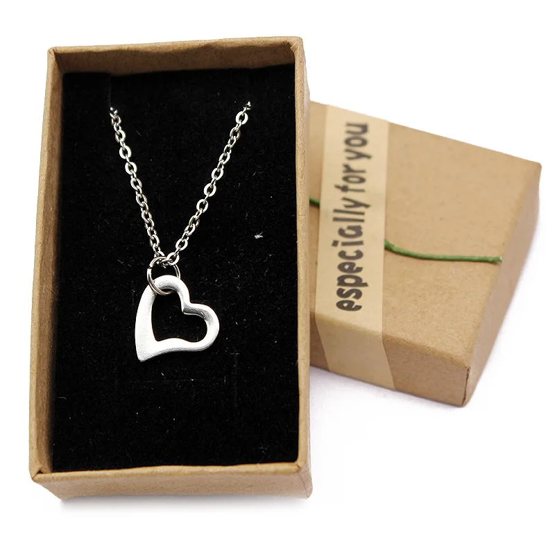 Трендовое хрустальное ожерелье с подвеской в виде сердца, цепочка из нержавеющей стали, подарок на Рождество, день рождения с коробкой для подруги, мамы, любимой