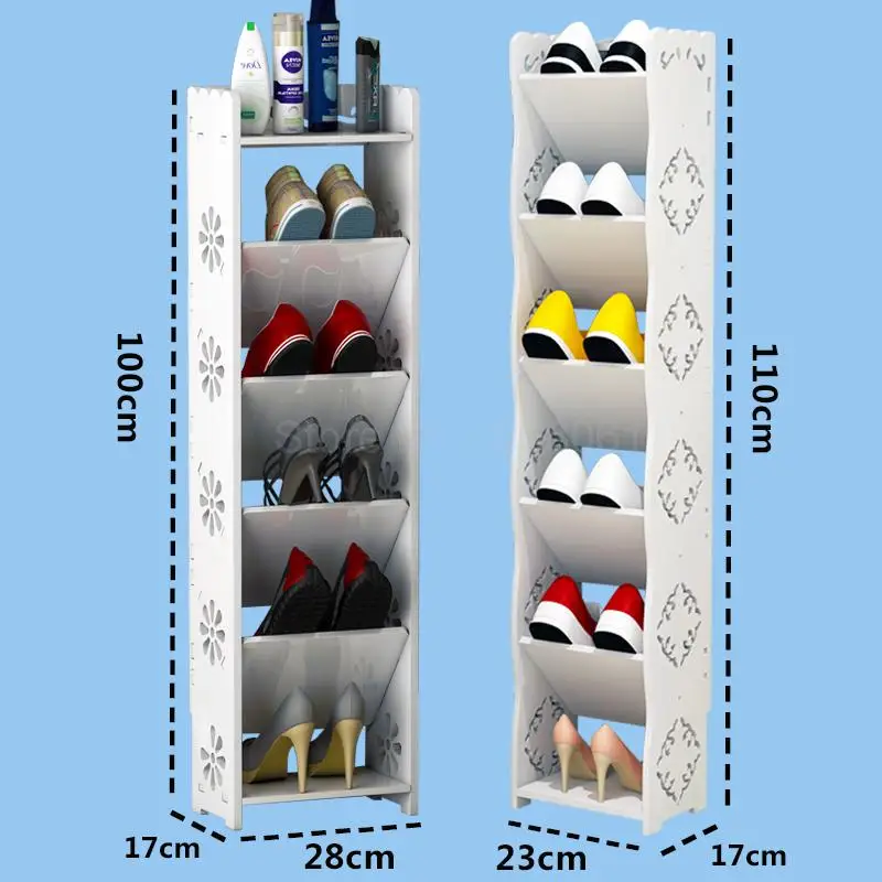 Домашняя простая полка для обуви, многослойная мини-пространство, маленькая простая узкая обувь