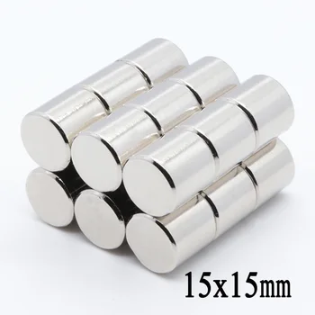 

10pcs 15x15 mm NdFeB N35 Round Craft Neodymium Magnets Super Strong 15mm*15mm Powerful Rare Earth Magnet
