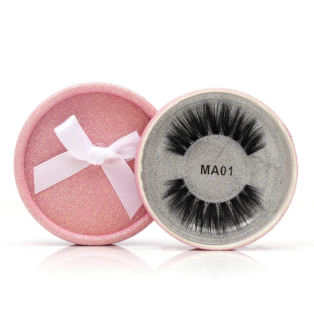 1 Pair Individual Mink Eye Lashes 3D Eyelashes Extensions Natural Long