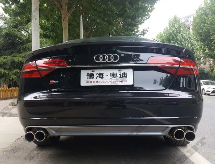 A8 Rear Spoiler ABT Wing A8 Carbon Fiber Trunk Spoiler 3 Pieces boot