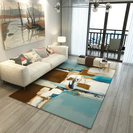 Zeegle Abstract Paint Carpet Bedroom Bedside Rugs Home Decor Area Rug Non-slip Sofa Table Floor Mat Living Room Carpet Kids Rug
