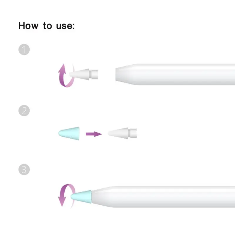 8 шт, силиконовый сменный защитный наконечник, чехол с наконечником для Apple ipad Pencil 1st 2nd Stylus, ручка для тачскрина