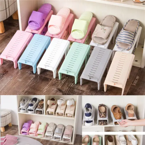 

Creative Plastic Shoes Rack Organizer Space - Saving Storage Adjustable Durable