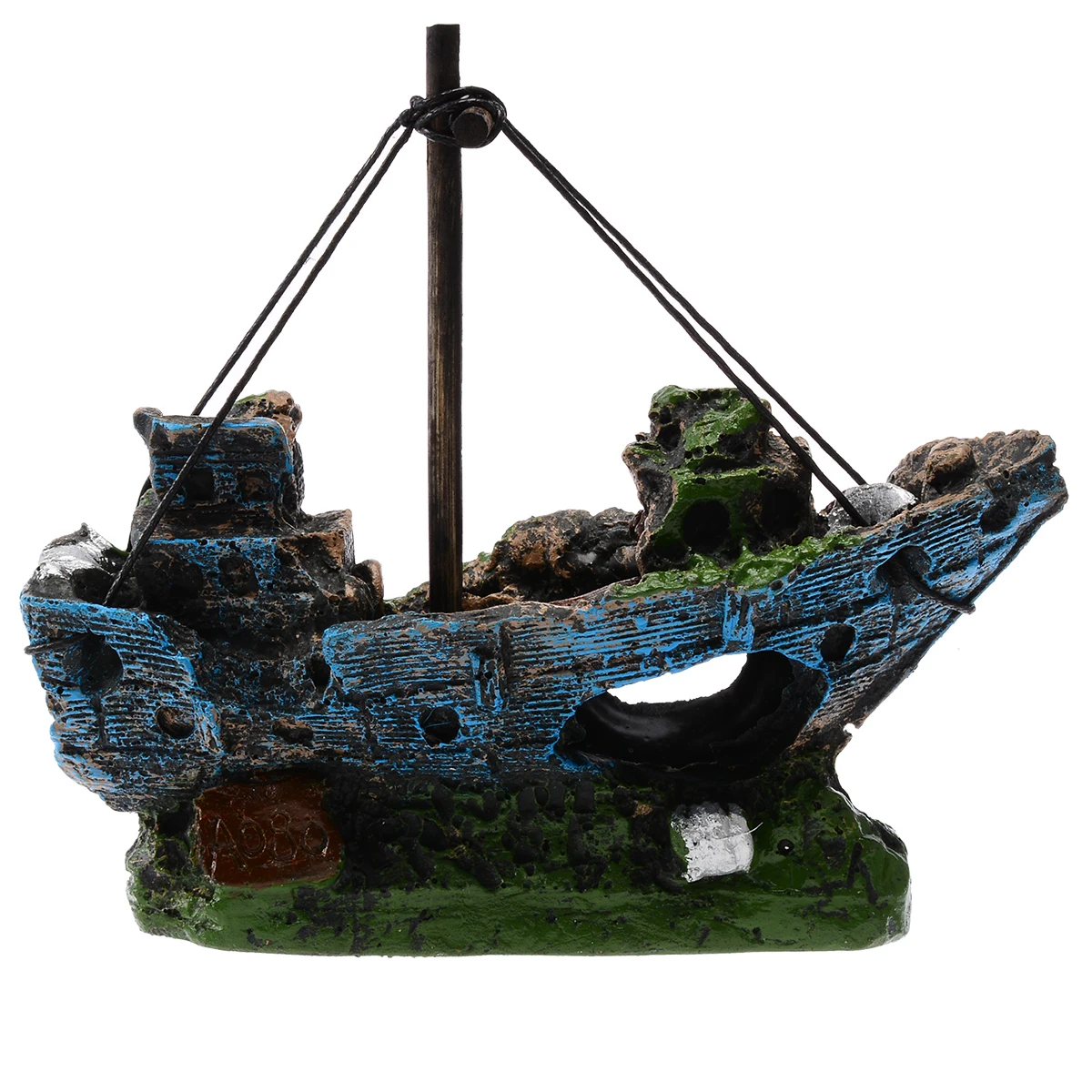 Fish Tank Resin Pirate Ship Aquarium Pirate Boat Ornaments for Home Garden  Decoration