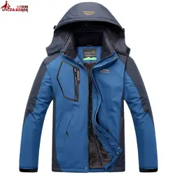 UNCO & BOROR Размер L ~ 5XL зимние куртки мужские ветрозащитные непромокаемые пиджаки флисовые толстые теплые парки Пальто Мужские Съемные пальто