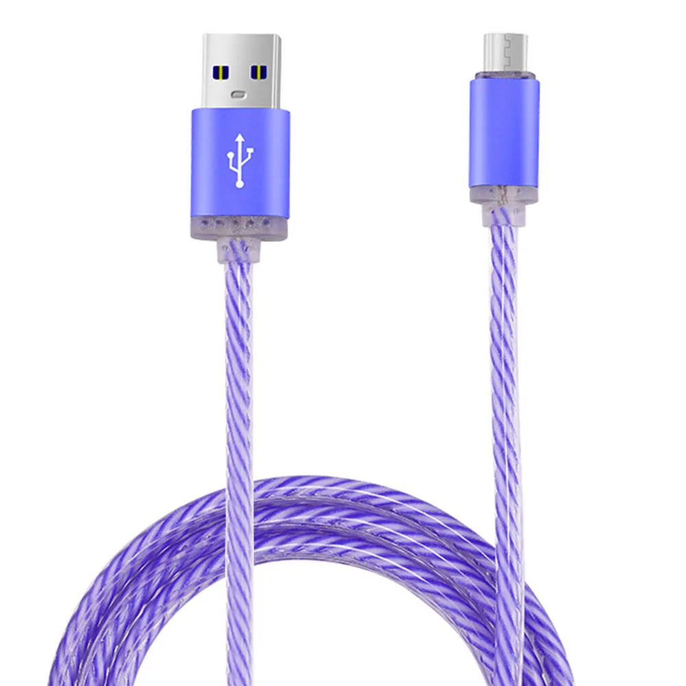 

Glow LED Charger Luminescent Charging Date Sync Cable For Samsung Galaxy S3 S4 S5 S6 S7 1.5A Current Transfer Data Line
