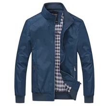 2017 Spring Autumn New Men s Jackets Stand Collar Youth Large Size Male Casual Fashion Black