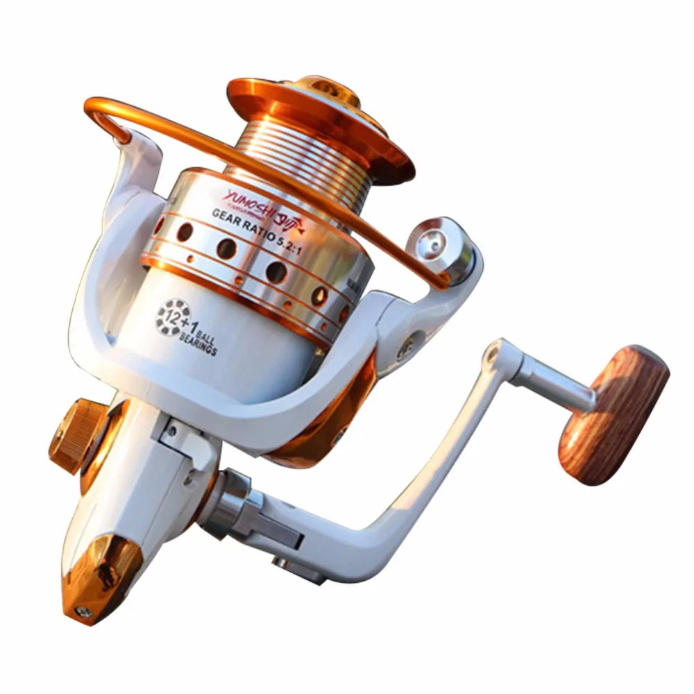 YUMOSHI 500 9000Series Baitcasting Reel 12 + 1BB стальной алюминий 5 2: 1 Рыболовная Катушка